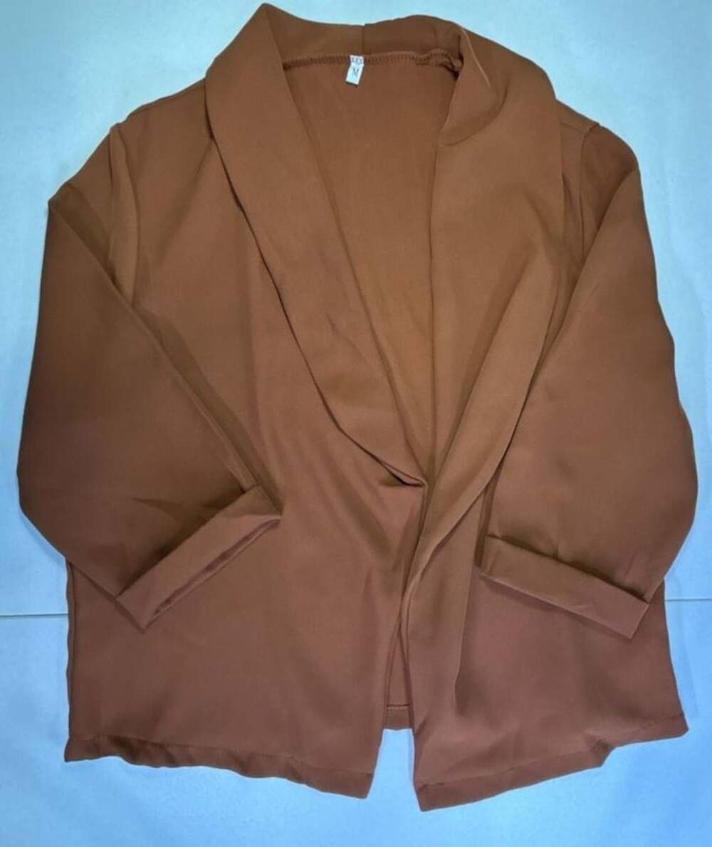 Open Front Size M Brown Casual